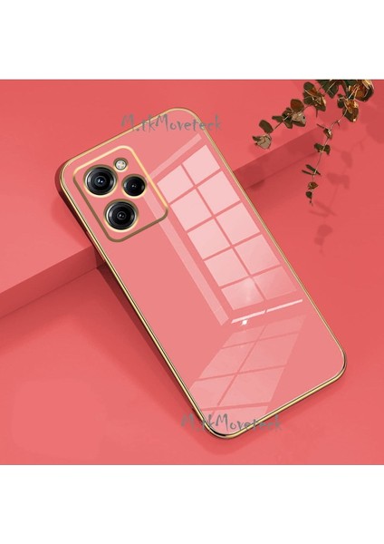 Xiaomi Poco X5 Pro 5g Uyumlu Kılıf Kamera Lens Korumalı Parlak Gold Altın Kenarlı Yumuşak Silikon Kapak