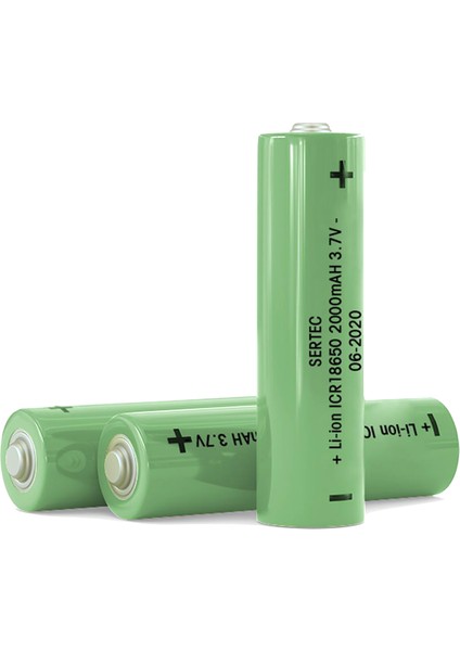 Teknonet Universal Uyumlu Sertec 18650 Şarj Edilebilir 2000 Mah Batarya
