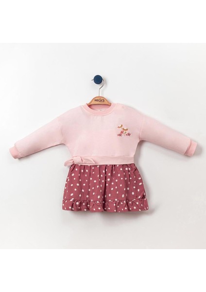 Fırfırlı Düşük Kol Kız Bebek Elbise