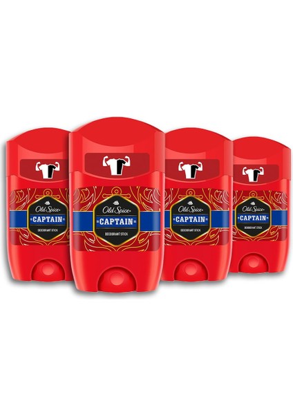 Captain Deodorant Stick 50 ml - 4 Adet