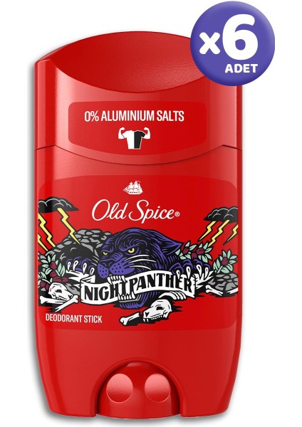 Night Panter Deodorant Stick 50 ml - 6 Adet