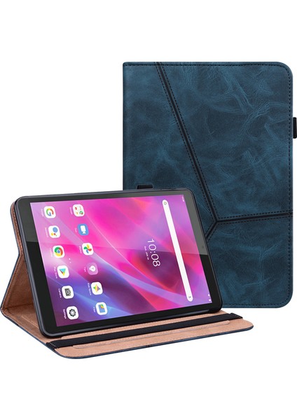 Lenovo Sekmesi M8 Gen 4 Hattı Baskılı Deri Damla Geçirmez Tablet Kapak Standı Kart Yuvaları (Yurt Dışından)