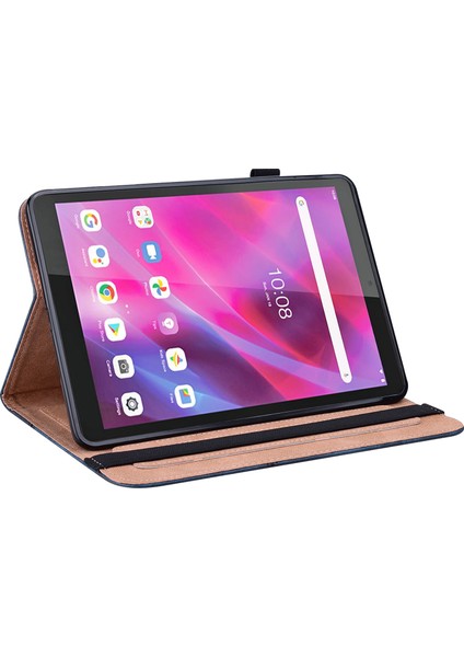 Lenovo Sekmesi M8 Gen 4 Hattı Baskılı Deri Damla Geçirmez Tablet Kapak Standı Kart Yuvaları (Yurt Dışından) fırsatları