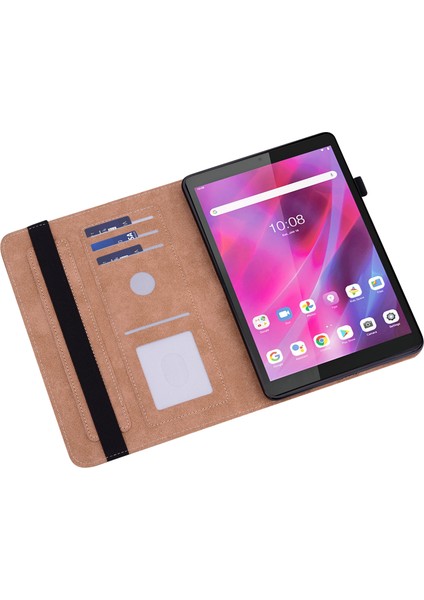 Lenovo Sekmesi M8 Gen 4 Hattı Baskılı Deri Damla Geçirmez Tablet Kapak Standı Kart Yuvaları (Yurt Dışından) indirimleri