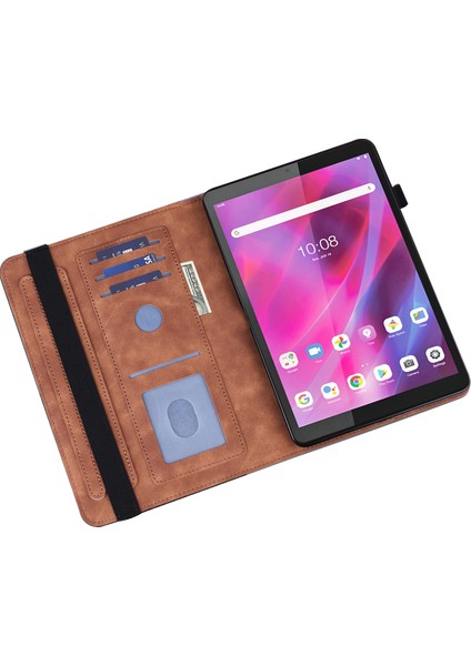 Lenovo Sekmesi M8 Gen 4 Pu Deri Tablet Stand Çiçek Çiçek Baskı Cüzdan Tablet Kapağı (Yurt Dışından)