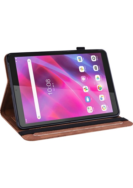 Lenovo Sekmesi M8 Gen 4 Pu Deri Tablet Stand Çiçek Çiçek Baskı Cüzdan Tablet Kapağı (Yurt Dışından)