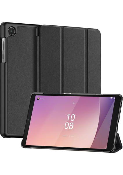 Dux Ducis Domo Serisi Pu Deri Kılıf Lenovo Tab M8 Gen 4 Folio Flip Kapak Üçlü Stand Kılıfı (Yurt Dışından)