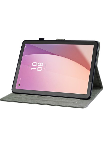 Lenovo Için Pu Deri Kılıf M9 Sevimli Kaplan Desen Tablet Stand / Kart Tutucu ile Koruyucu Kovan (Yurt Dışından)