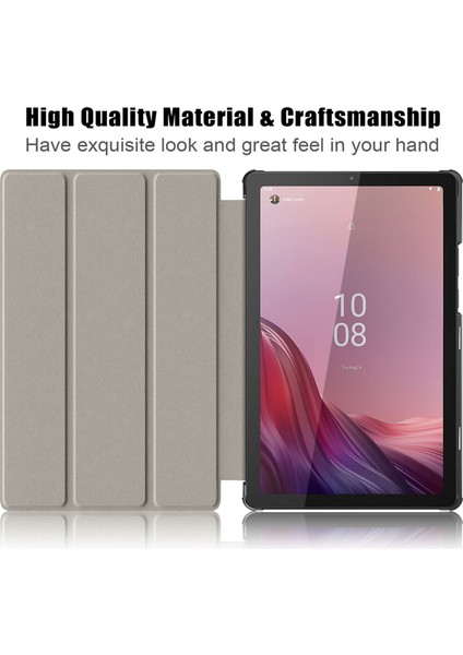 Xfashion Lenovo Tab M9 TB-310FU Için Üç Katlı Stand Tablet Kılıf (Yurt Dışından)