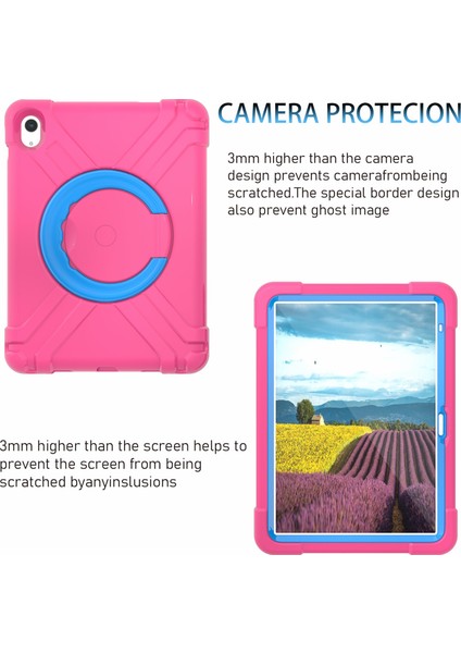 Apple Pad 10.9 (2022) 360 Derecelik Rotasyon Kickstand Tablet Kapağı Askeri Damla Önleyici Koruma Pc + Tpu Kasası (Yurt Dışından) modelleri