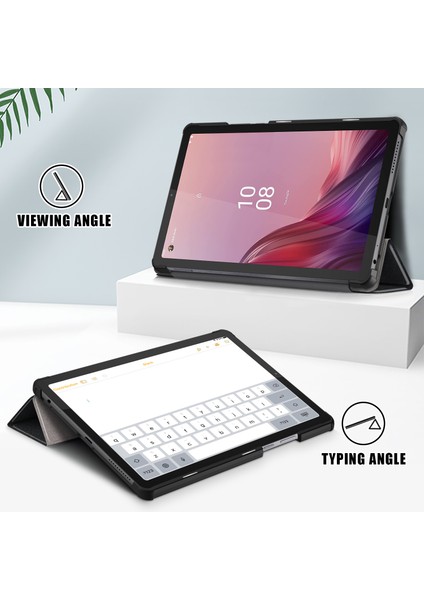 Lenovo Tab M9 TB-310FU Için Üç Katlı Stand Tablet Kılıf (Yurt Dışından)