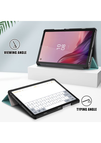 Xfashion Lenovo Tab M9 TB-310FU Için Üç Katlı Stand Tablet Kılıf (Yurt Dışından)