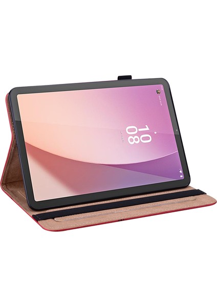 Xfashion Lenovo Tab M9 Için Flip Kitap Stand Kapağı, Pu Deri Hattı Kart Yuvaları ile Baskılı Tablet Kılıfı (Yurt Dışından)