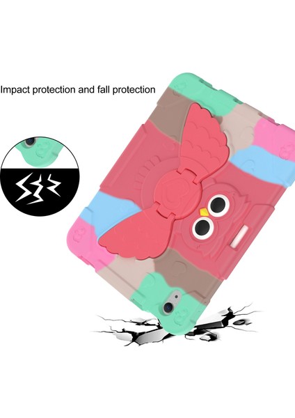 iPad 10.9 (2022) Degrade Silikon Dönen Pc Standı Kaymaz Degrade Tablet Kılıfı (Yurt Dışından)