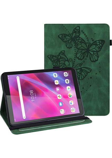 Lenovo Tab M8 Gen 4 Tablet Deri Kılıf Kelebek Basılı Kart Tutucu Stand Tablet Kapak (Yurt Dışından)