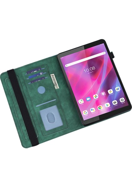 Lenovo Tab M8 Gen 4 Tablet Deri Kılıf Kelebek Basılı Kart Tutucu Stand Tablet Kapak (Yurt Dışından)