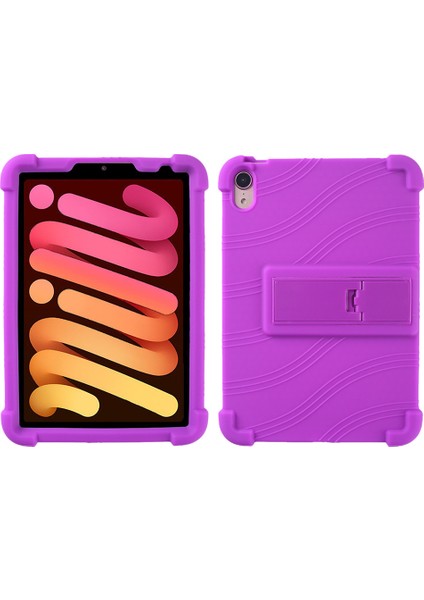 Apple Pad Mini (2021) Kickstand Tasarım Anti-Drop Tablet Kılıf Anti-Çizelge Silikon Koruyucu Kapak (Yurt Dışından)