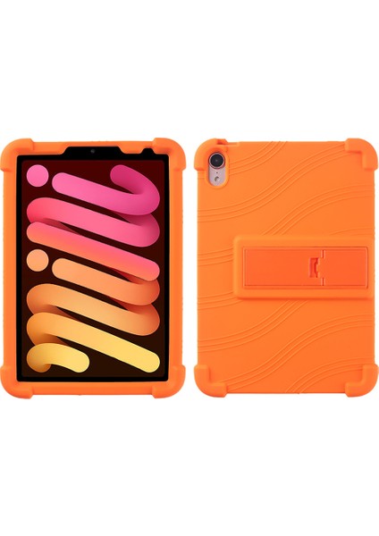 Apple Pad Mini (2021) Kickstand Tasarım Anti-Drop Tablet Kılıf Anti-Çizelge Silikon Koruyucu Kapak (Yurt Dışından)