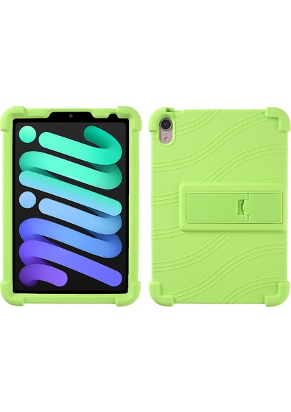Apple Pad Mini (2021) Kickstand Tasarım Anti-Drop Tablet Kılıf Anti-Çizelge Silikon Koruyucu Kapak (Yurt Dışından)