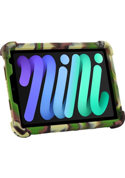 Apple Pad Mini (2021) Kickstand Tasarım Anti-Drop Tablet Kılıf Anti-Çizelge Silikon Koruyucu Kapak (Yurt Dışından) modelleri
