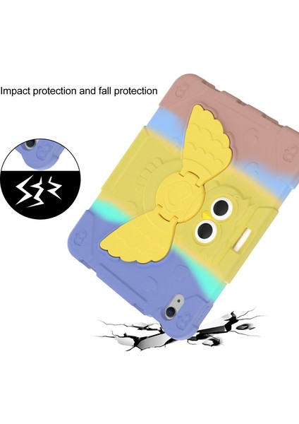 iPad 10.9 (2022) Degrade Silikon Dönen Pc Standı Kaymaz Degrade Tablet Kılıfı (Yurt Dışından)