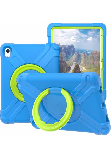 Apple Pad 10.9 (2022) 360 Derecelik Rotasyon Kickstand Tablet Kapağı Askeri Damla Önleyici Koruma Pc + Tpu Kasası (Yurt Dışından)