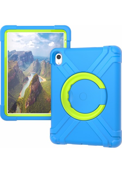 Apple Pad 10.9 (2022) 360 Derecelik Rotasyon Kickstand Tablet Kapağı Askeri Damla Önleyici Koruma Pc + Tpu Kasası (Yurt Dışından)