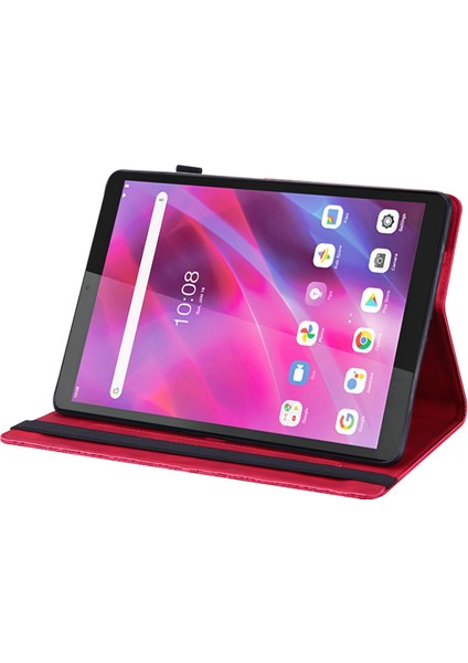 Lenovo Sekmesi M8 Gen 4 Çiçek Baskı Tablet Koruyucu Kabuk Pu Deri Deri Anti Dalgalı Stand Kart Kart Yuvaları (Yurt Dışından)