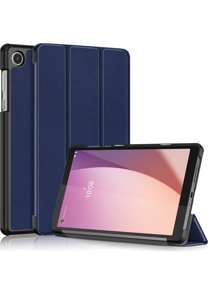 Xfashion Lenovo Tab M8 Gen 4 TB-300FU Üçlü Stand Söküslü Renkli Pu Deri Tablet Kapak (Yurt Dışından)