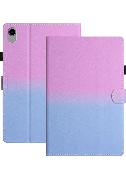 Apple Pad 10.9 (2022) Gradyan Tablet Kılıf Pu Deri Kart Tutucu Otomatik Uyanma / Uyku ile Stand Kapağı (Yurt Dışından)