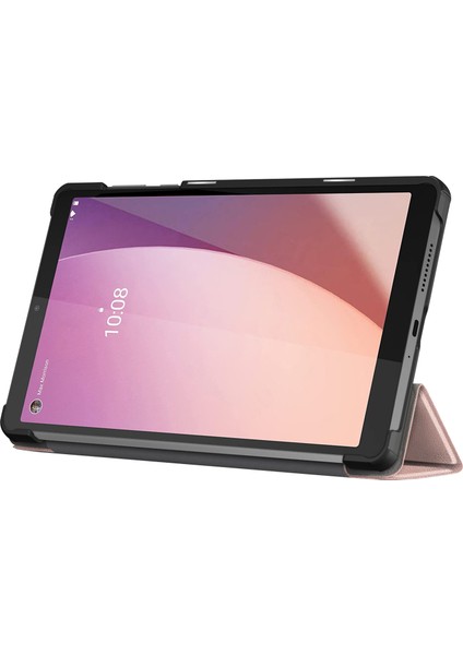 Xfashion Lenovo Tab M8 Gen 4 TB-300FU Üçlü Stand Söküslü Renkli Pu Deri Tablet Kapak (Yurt Dışından)