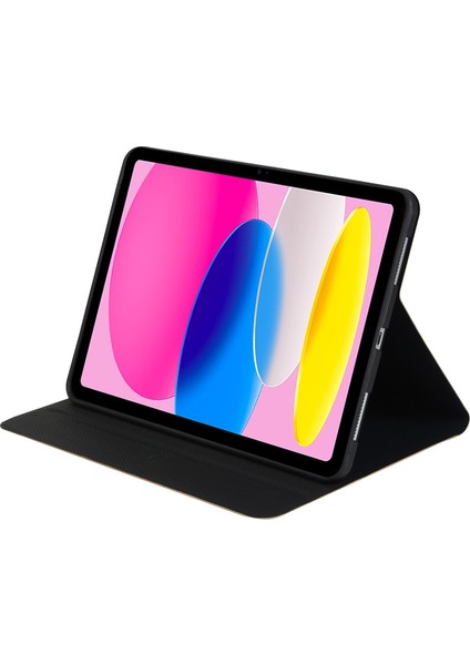 Xfashion Apple Pad 10.9 (2022) Pu Deri + Tpu Tablet Koruyucu Kılıf Otomatik Uyanma / Uyku Şok Geçirmez Stand Kapağı (Yurt Dışından)