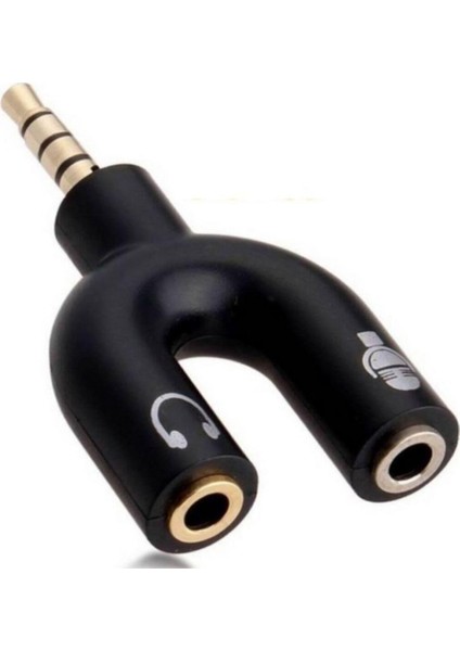 Moda Kulaklık Mikrofon Çoklayıcı 3.5 mm Splitter Switch Stereo Dönüştürücü