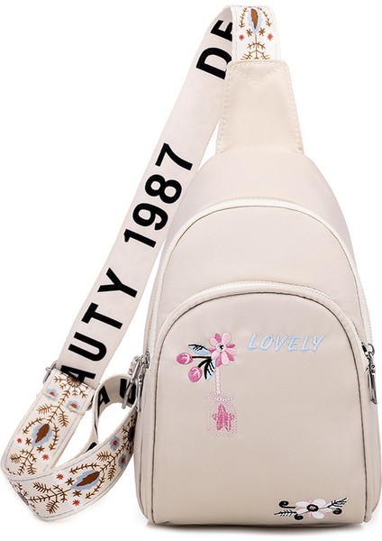 Çok Yönlü Moda Işlemeli Bayan Göğüs Çantası Messenger Çanta Bel Çantası (Yurt Dışından)