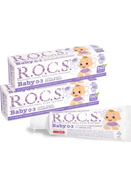 Kids Baby 0-3 Yaş Ihlamur Özlü Yutulabilen Diş Macunu 35ml. (2 Adet)