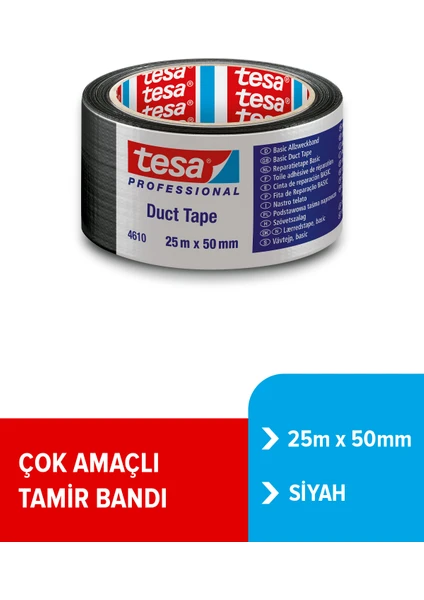 04610 Basic Duct Tamir Bandı Siyah 25X50 Mm