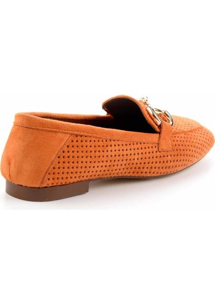 Turuncu Süet  Kadın Loafer Ayakkabı K01258510302