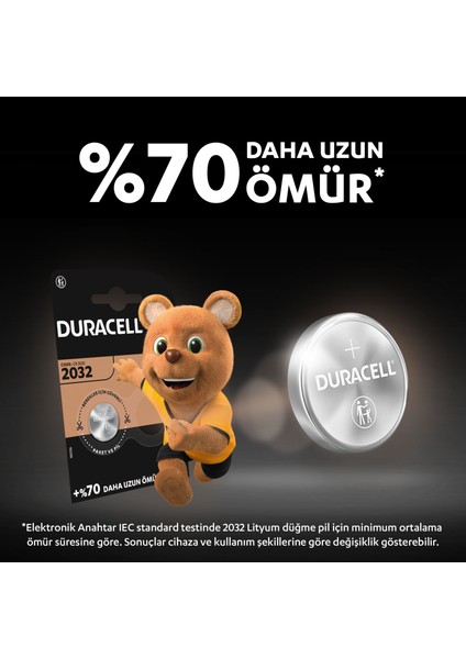 Özel 2032 Lityum Düğme Pil 3V 8’li paket