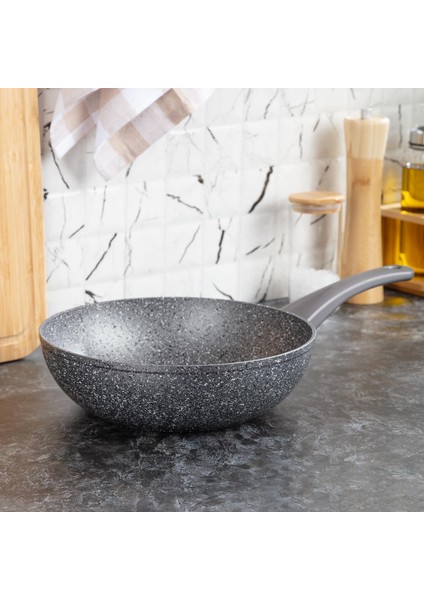 Pietra - 28 cm Granit Wok Tava