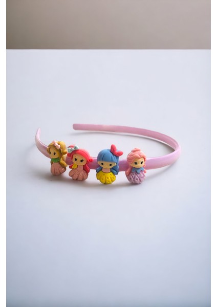 Kız Çocuk 4 Adet Bebek Figürlü Taraklı Taç