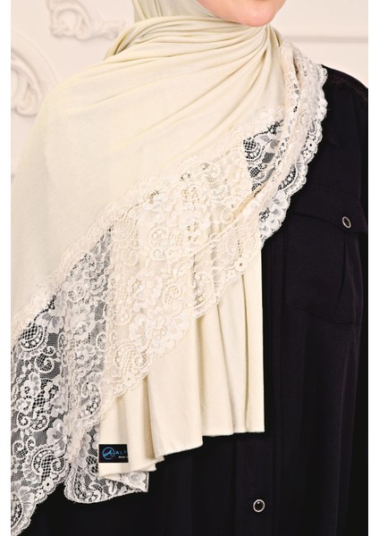 Penye Şal Dantelli-Krem indirimleri