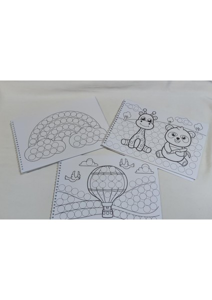 3'lü Lino Dot Marker Boyama Kitapları
