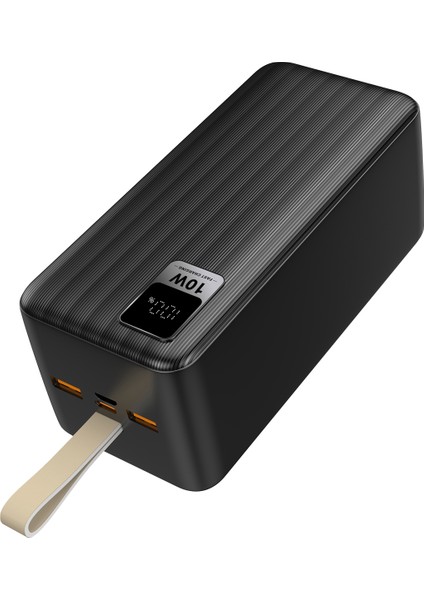 G501 50000MAH 2*usb+Type-C+Micro Siyah LCD Taşınabilir Pil Şarj Cihazı Powerbank