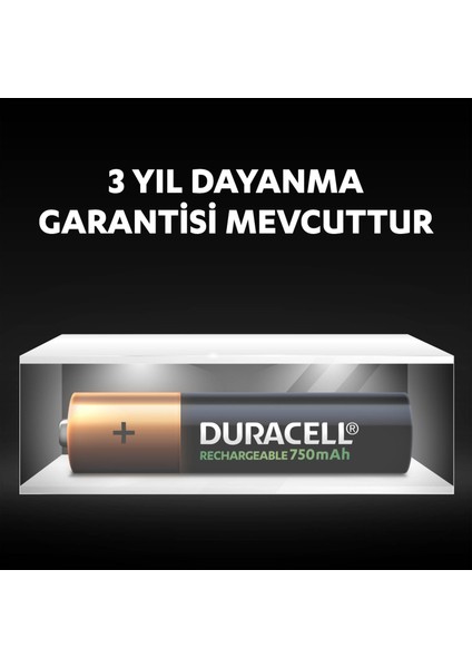 Şarj Edilebilir AAA 750 mAh Piller 4'lü