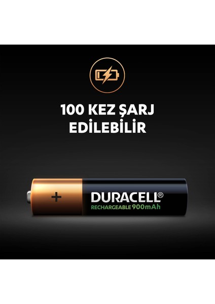 Şarj Edilebilir Aaa 900MAH Piller 4'lü