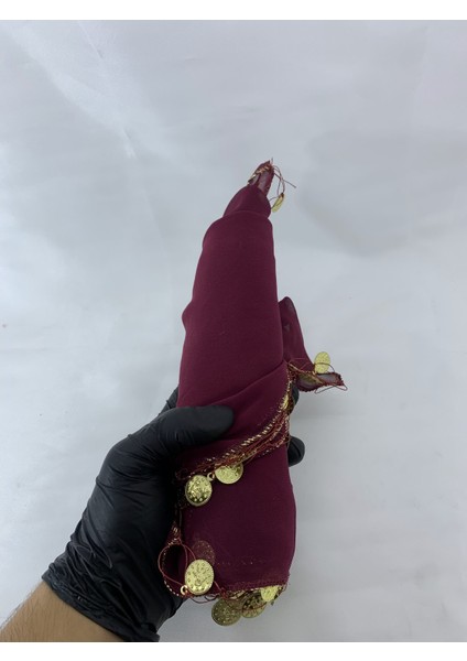 Düğün ve Kına Geceleri Için 5'li Kumaş Halay Mendili Bordo
