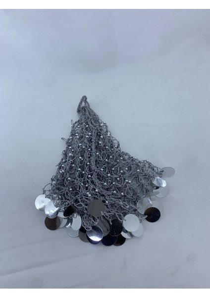 Kına ve Düğünler Için 5 Adet Boncuklu Halay Mendili El Işi Gri fırsatları