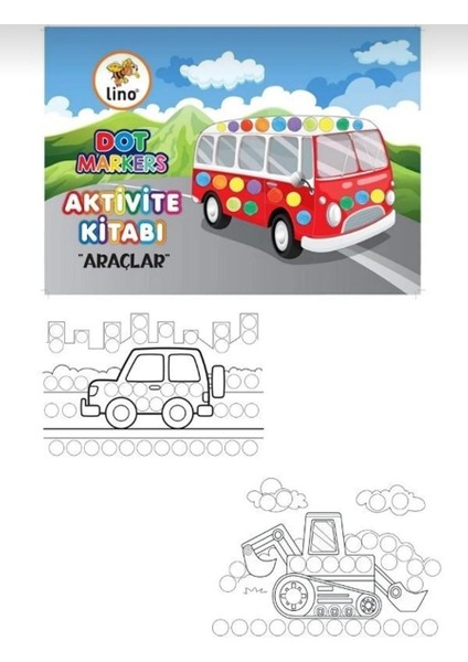 Dot Markers 6’lı Yıkanabilir Kalem ve 3'lü Boya Kitabı