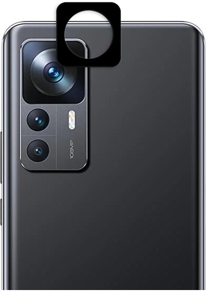 Xiaomi Mi 12T Kamera Lens Koruma Camı V2 Siyah