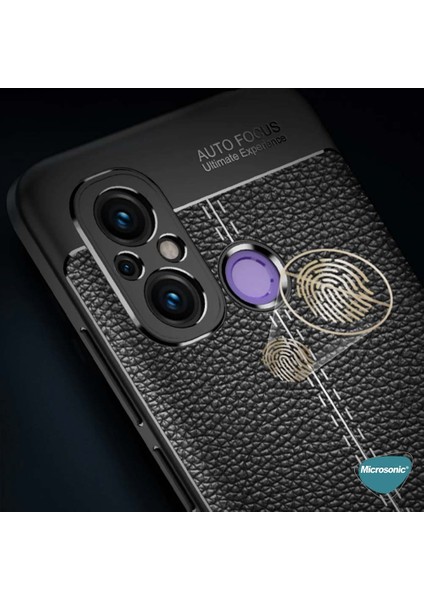 Xiaomi Redmi 12C Kılıf Deri Dokulu Silikon Lacivert